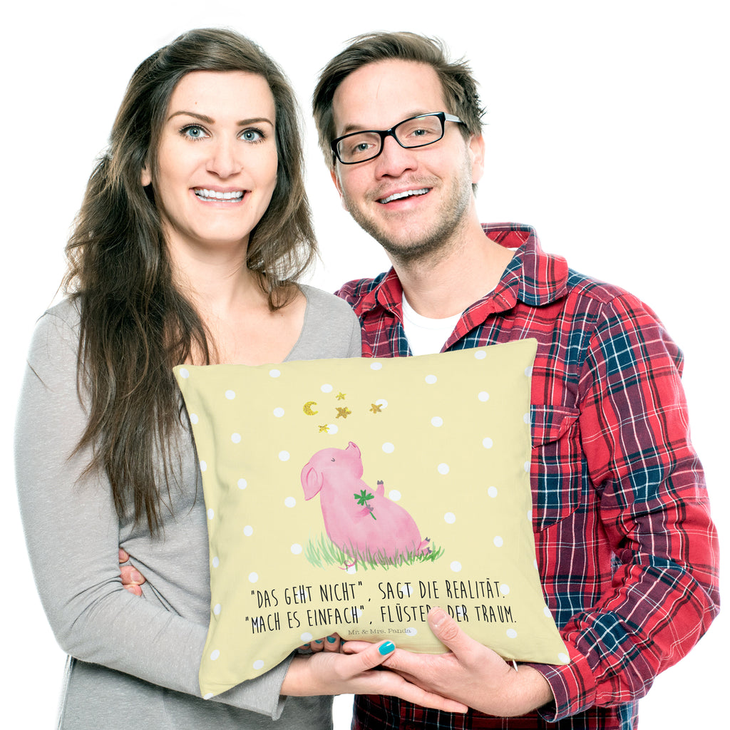 40x40 Kissen Glücksschwein Kissenhülle, Kopfkissen, Sofakissen, Dekokissen, Motivkissen, Tiermotive, Gute Laune, lustige Sprüche, Tiere, Glücksschwein. Glück, Schwein, Schweinchen, Sterne, Sernchen, Ziele, Träume, Motivation, Glücksbringer