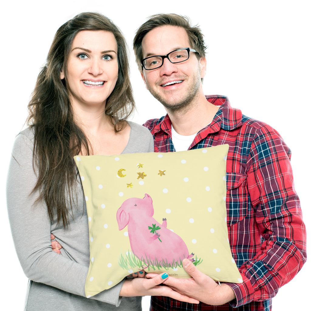 40x40 Kissen Glücksschwein Kissenhülle, Kopfkissen, Sofakissen, Dekokissen, Motivkissen, Tiermotive, Gute Laune, lustige Sprüche, Tiere, Glücksschwein. Glück, Schwein, Schweinchen, Sterne, Sernchen, Ziele, Träume, Motivation, Glücksbringer