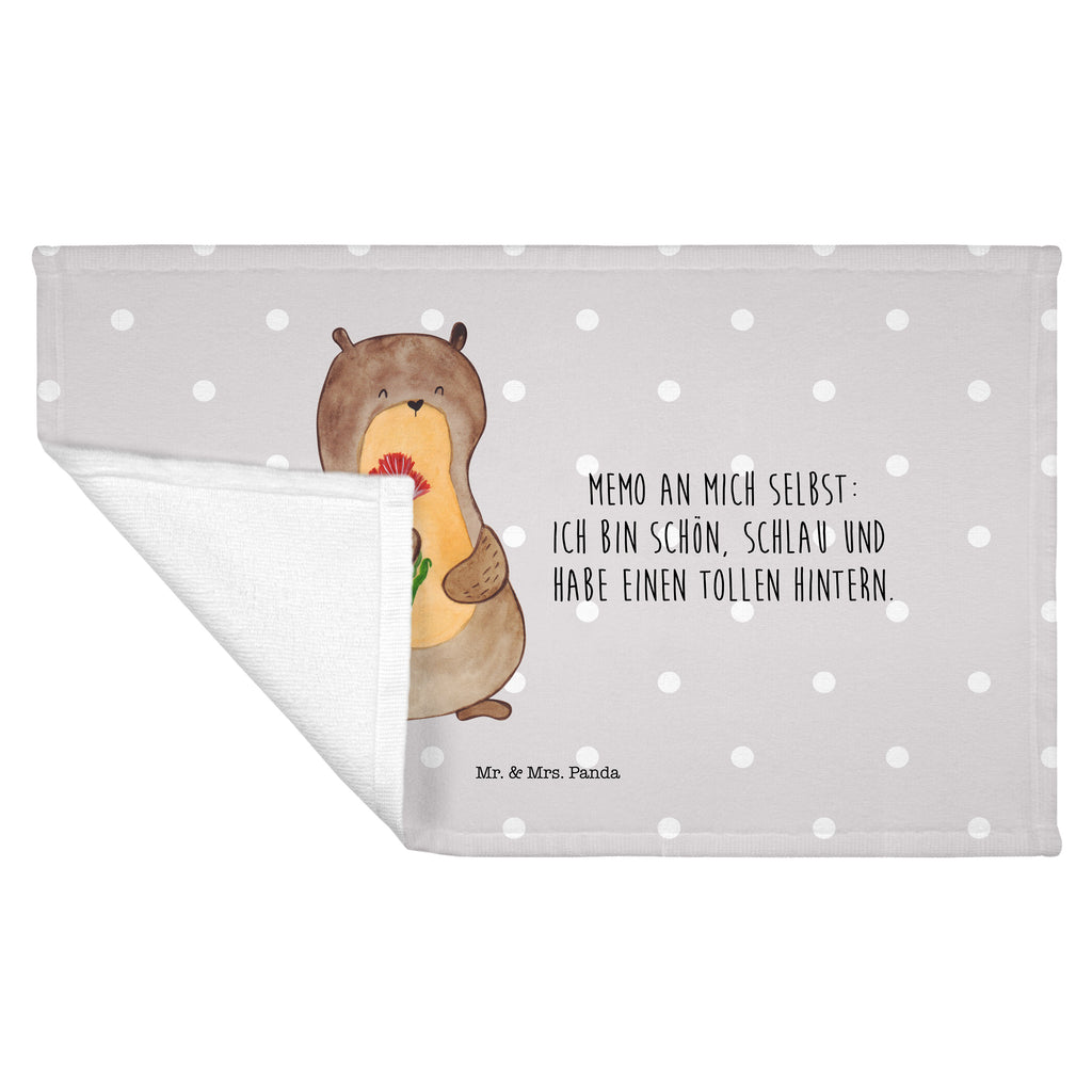 70 x 140 Handtuch Otter Blumenstrauß Duschtuch, Badetuch, Strandtuch, Saunatuch, Kinder Handtuch, Otter, Fischotter, Seeotter, Otter Seeotter See Otter