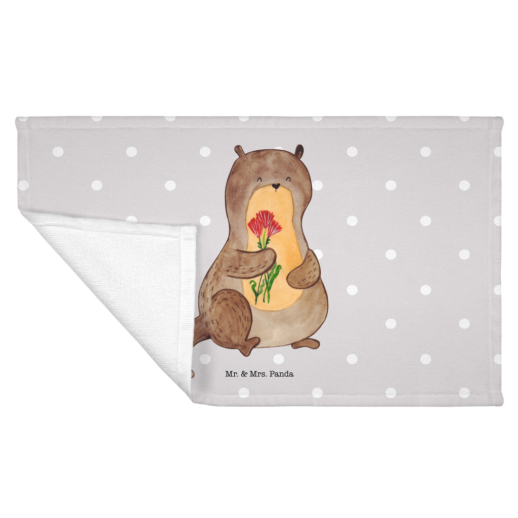 70 x 140 Handtuch Otter Blumenstrauß Duschtuch, Badetuch, Strandtuch, Saunatuch, Kinder Handtuch, Otter, Fischotter, Seeotter, Otter Seeotter See Otter