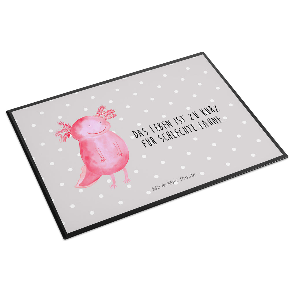 Schreibtischunterlage Axolotl glücklich Schreibunterlage, Schreibtischauflage, Bürobedarf, Büroartikel, Schreibwaren, Schreibtisch Unterlagen, Schreibtischunterlage Groß, Axolotl, Molch, Axolot, Schwanzlurch, Lurch, Lurche, Motivation, gute Laune