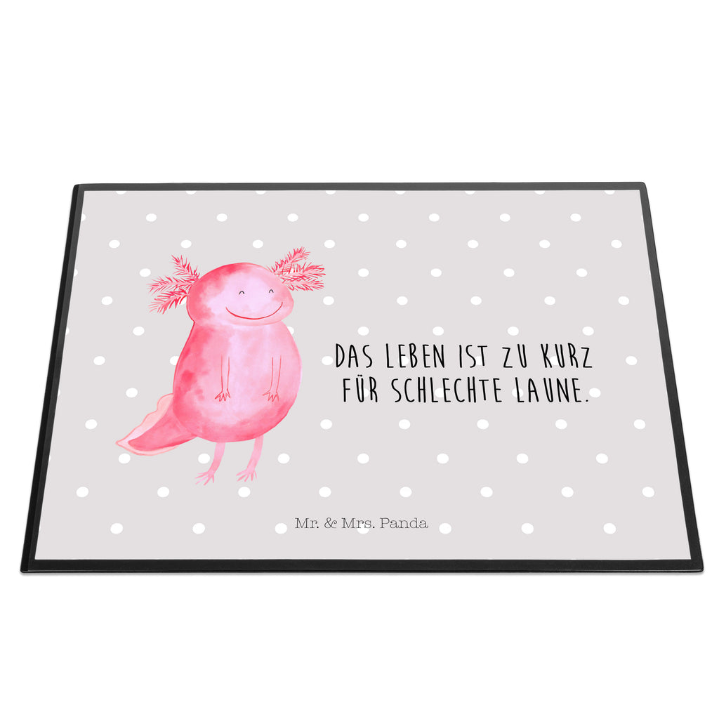 Schreibtischunterlage Axolotl glücklich Schreibunterlage, Schreibtischauflage, Bürobedarf, Büroartikel, Schreibwaren, Schreibtisch Unterlagen, Schreibtischunterlage Groß, Axolotl, Molch, Axolot, Schwanzlurch, Lurch, Lurche, Motivation, gute Laune