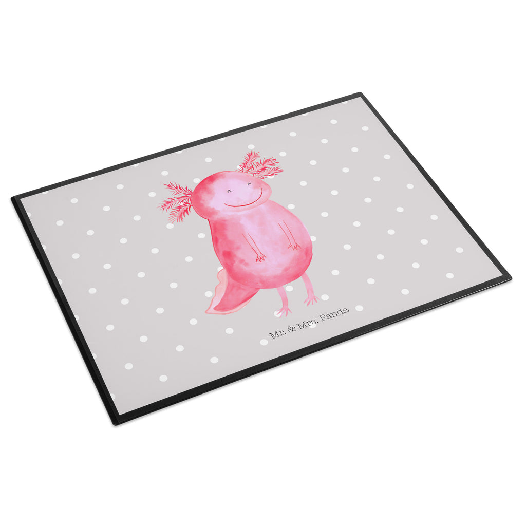 Schreibtischunterlage Axolotl glücklich Schreibunterlage, Schreibtischauflage, Bürobedarf, Büroartikel, Schreibwaren, Schreibtisch Unterlagen, Schreibtischunterlage Groß, Axolotl, Molch, Axolot, Schwanzlurch, Lurch, Lurche, Motivation, gute Laune