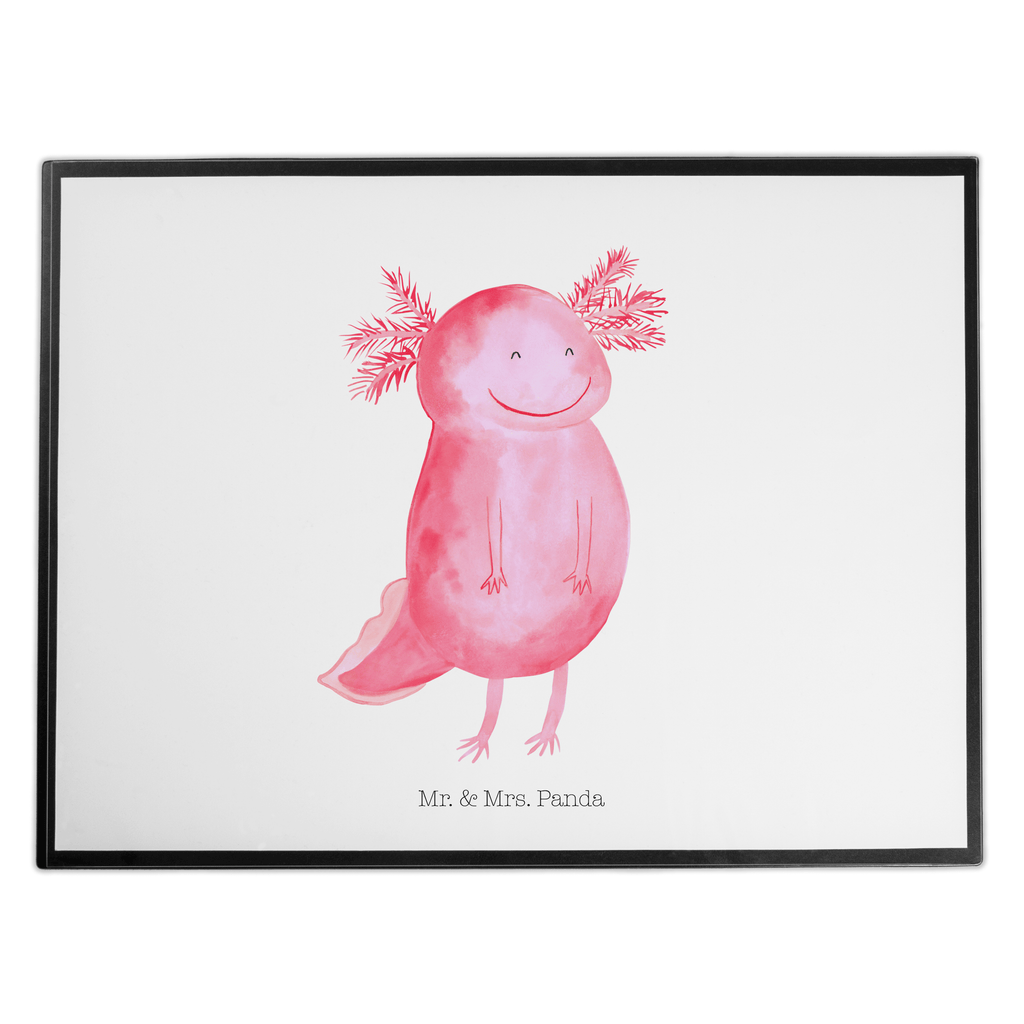 Schreibtischunterlage Axolotl glücklich Schreibunterlage, Schreibtischauflage, Bürobedarf, Büroartikel, Schreibwaren, Schreibtisch Unterlagen, Schreibtischunterlage Groß, Axolotl, Molch, Axolot, Schwanzlurch, Lurch, Lurche, Motivation, gute Laune