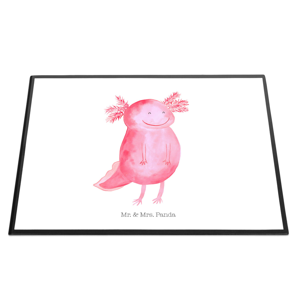 Schreibtischunterlage Axolotl glücklich Schreibunterlage, Schreibtischauflage, Bürobedarf, Büroartikel, Schreibwaren, Schreibtisch Unterlagen, Schreibtischunterlage Groß, Axolotl, Molch, Axolot, Schwanzlurch, Lurch, Lurche, Motivation, gute Laune