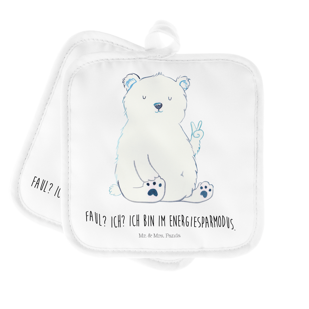 2er Set Topflappen  Eisbär Faul Topflappen, Topfuntersetzer, Ofenhandschuh, Topflappen Set, Topflappen lustig, Topflappen mit Spruch, Bär, Teddy, Teddybär, Eisbär, Nordpol, Faul, Entspannen, Relaxen, Büro, Arbeit, Bürojob, Arbeitsplatz, Homeoffice