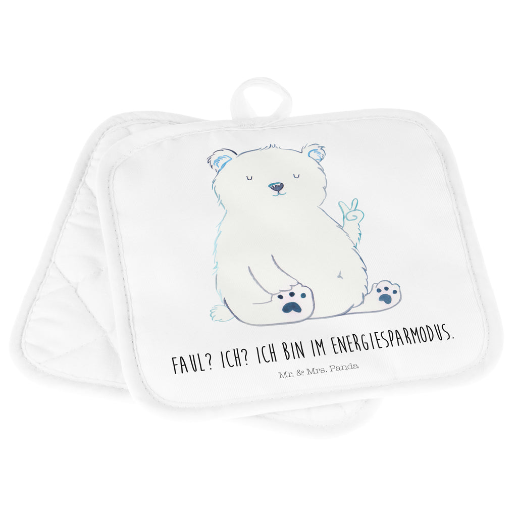 2er Set Topflappen  Eisbär Faul Topflappen, Topfuntersetzer, Ofenhandschuh, Topflappen Set, Topflappen lustig, Topflappen mit Spruch, Bär, Teddy, Teddybär, Eisbär, Nordpol, Faul, Entspannen, Relaxen, Büro, Arbeit, Bürojob, Arbeitsplatz, Homeoffice