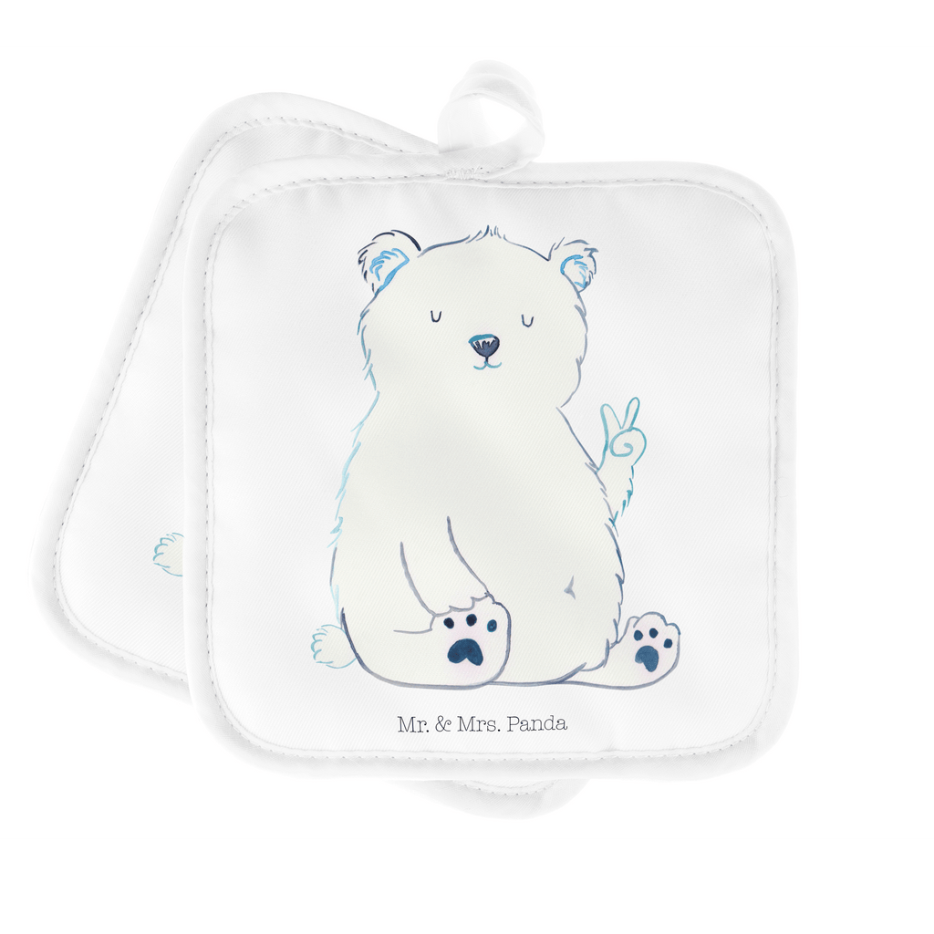 2er Set Topflappen  Eisbär Faul Topflappen, Topfuntersetzer, Ofenhandschuh, Topflappen Set, Topflappen lustig, Topflappen mit Spruch, Bär, Teddy, Teddybär, Eisbär, Nordpol, Faul, Entspannen, Relaxen, Büro, Arbeit, Bürojob, Arbeitsplatz, Homeoffice