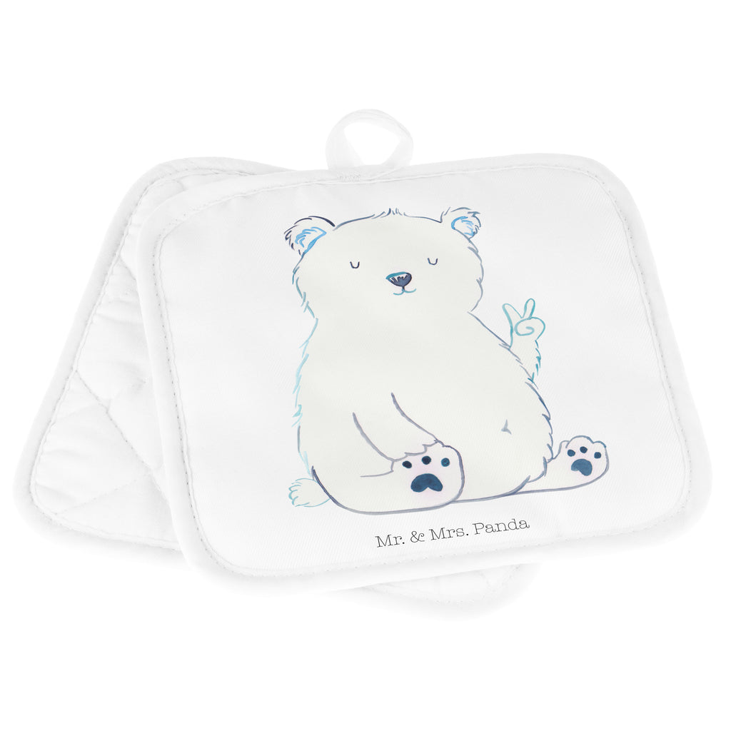 2er Set Topflappen  Eisbär Faul Topflappen, Topfuntersetzer, Ofenhandschuh, Topflappen Set, Topflappen lustig, Topflappen mit Spruch, Bär, Teddy, Teddybär, Eisbär, Nordpol, Faul, Entspannen, Relaxen, Büro, Arbeit, Bürojob, Arbeitsplatz, Homeoffice