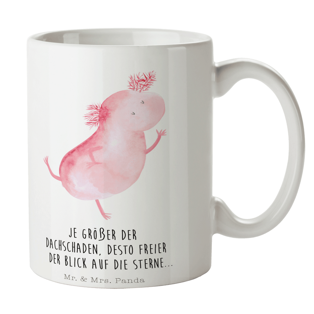 Tasse Axolotl tanzt Axolotl, Axolot, Schwanzlurch, Lurch, Lurche, Dachschaden, Sterne, verrückt, Freundin, beste Freundin Becher, Kaffeetasse, Kaffeebecher, Tee, Frühstück, Büro  Axolotl, Molch