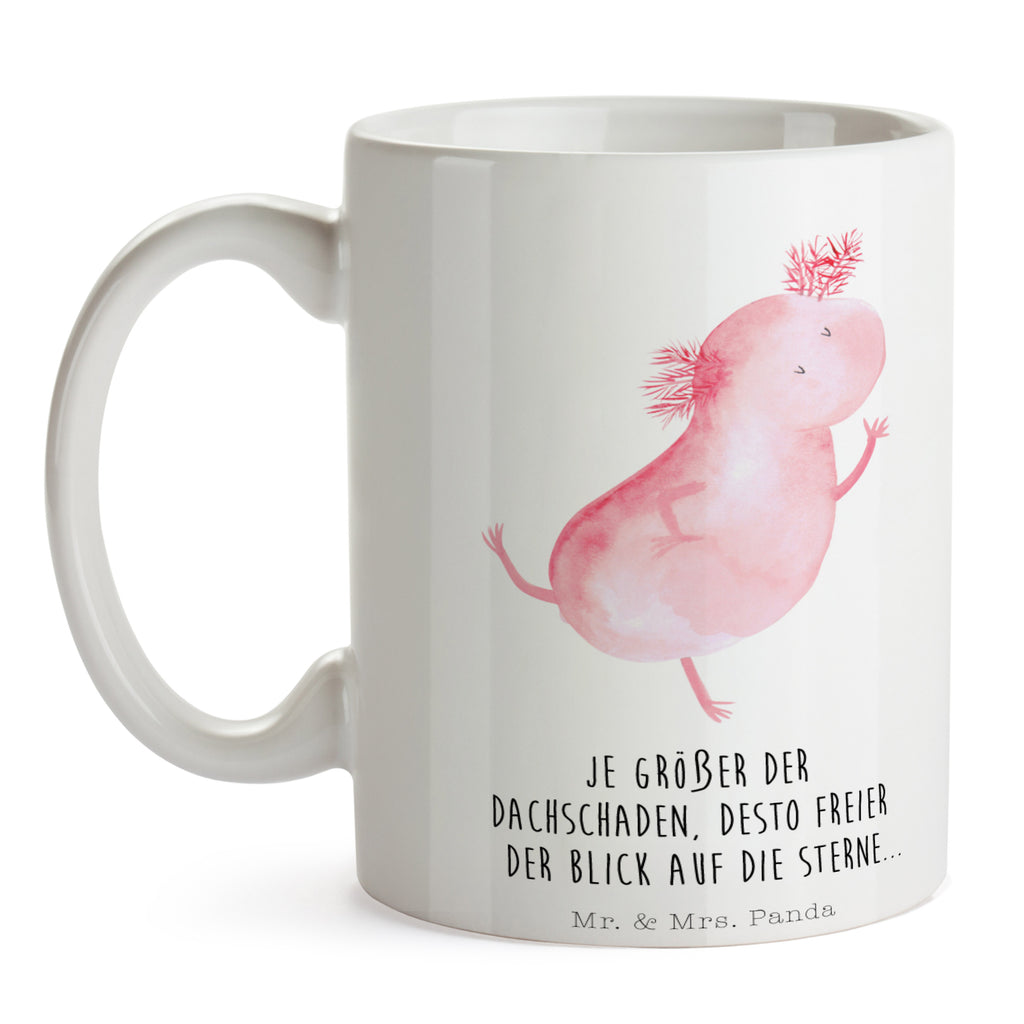 Tasse Axolotl tanzt Axolotl, Axolot, Schwanzlurch, Lurch, Lurche, Dachschaden, Sterne, verrückt, Freundin, beste Freundin Becher, Kaffeetasse, Kaffeebecher, Tee, Frühstück, Büro  Axolotl, Molch