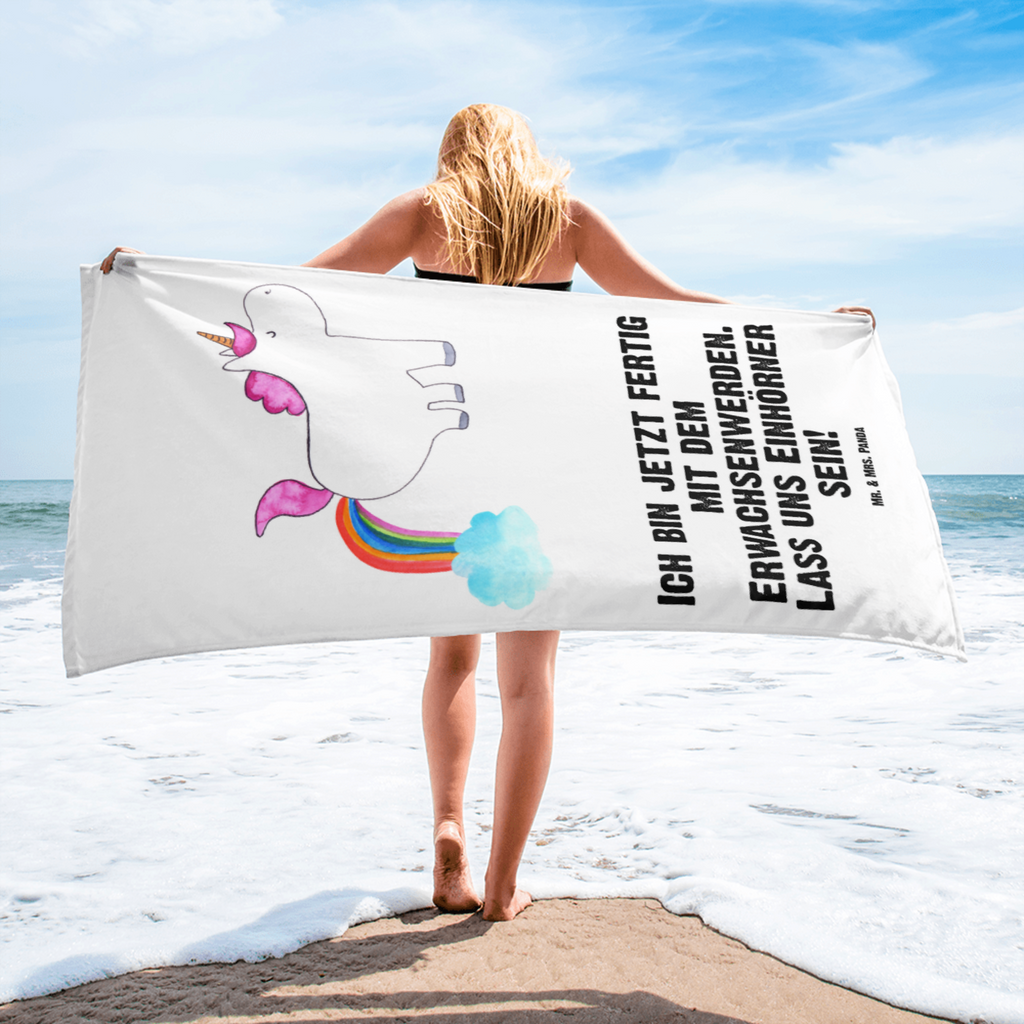 XL Badehandtuch Einhorn Pupsend Handtuch, Badetuch, Duschtuch, Strandtuch, Saunatuch, Einhorn, Einhörner, Einhorn Deko, Pegasus, Unicorn, Pups, Regenbogen, Glitzer, Einhornpower, Erwachsenwerden, Spaß, lustig, Freundin