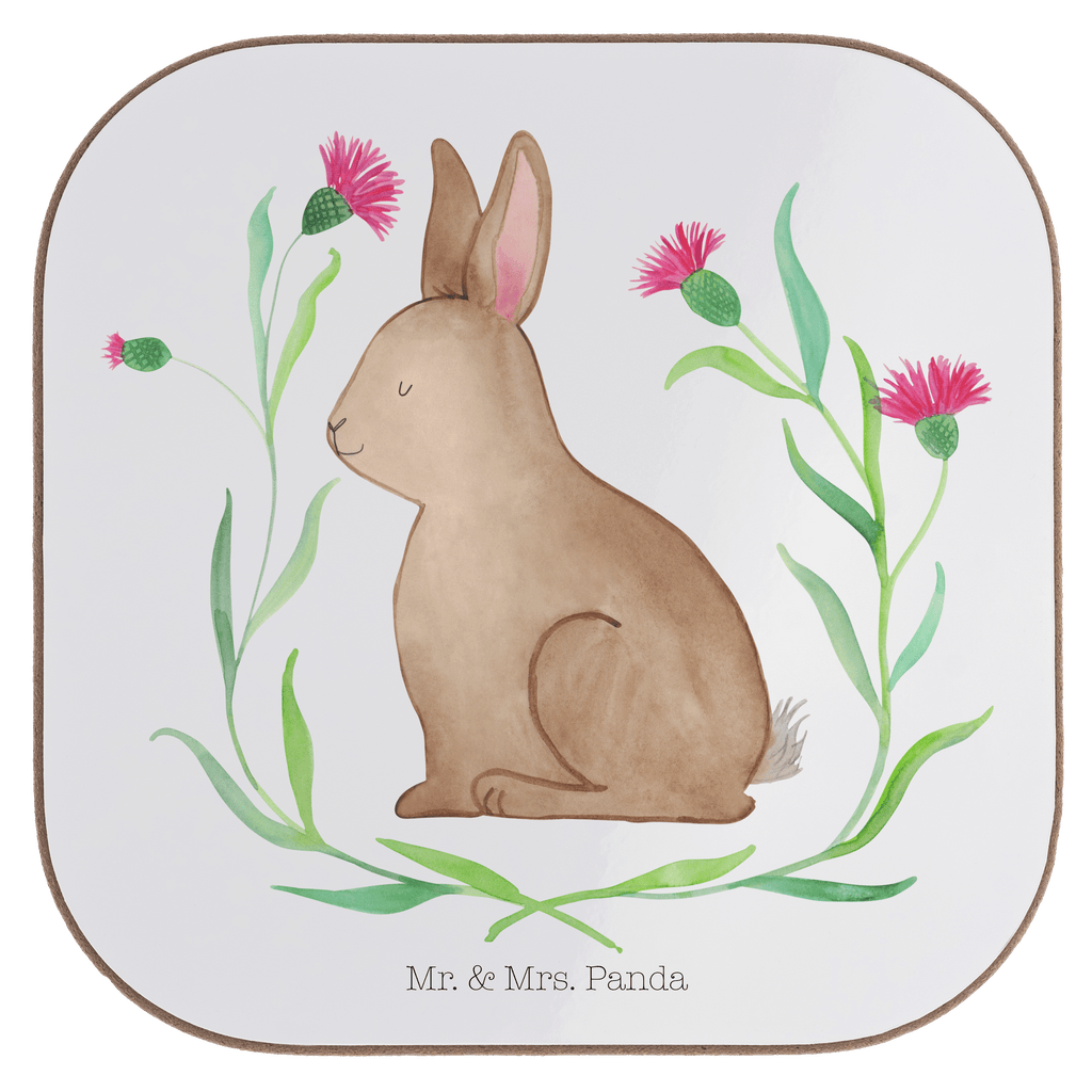 Quadratische Untersetzer Hase sitzend Bierdeckel, Glasuntersetzer, Untersetzer Gläser, Getränkeuntersetzer, Ostern, Osterhase, Ostergeschenke, Osternest, Osterdeko, Geschenk zu Ostern, Frohe Ostern, Ostergrüße, Osterblume, Liebe, Grüße, Hase, Kaninchen