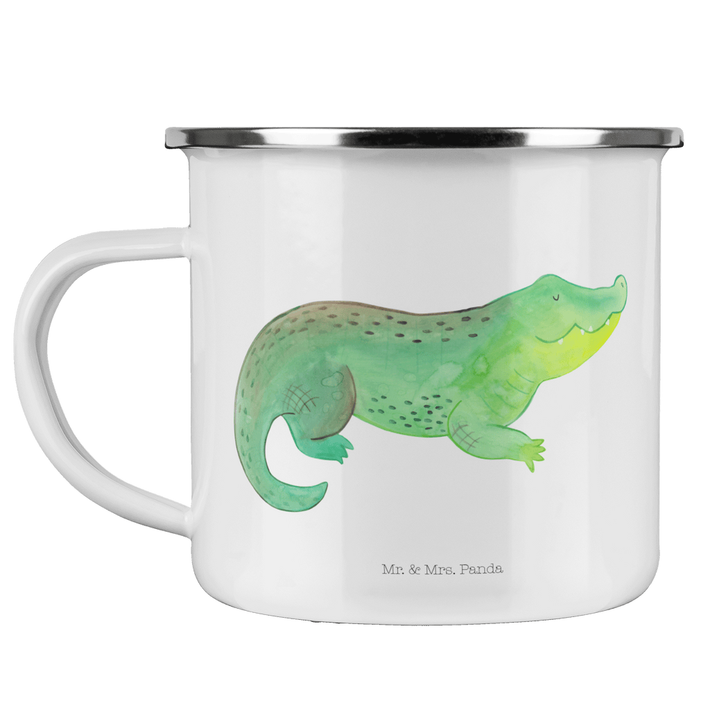 Camping Emaille Tasse Krokodil Campingtasse, Trinkbecher, Metalltasse, Outdoor Tasse, Emaille Trinkbecher, Blechtasse Outdoor, Emaille Campingbecher, Edelstahl Trinkbecher, Metalltasse für Camping, Kaffee Blechtasse, Camping Tasse Metall, Meerestiere, Meer, Urlaub, Krokodil, Krokodile, verrückt sein, spontan sein, Abenteuerlust, Reiselust, Freundin, beste Freundin, Lieblingsmensch