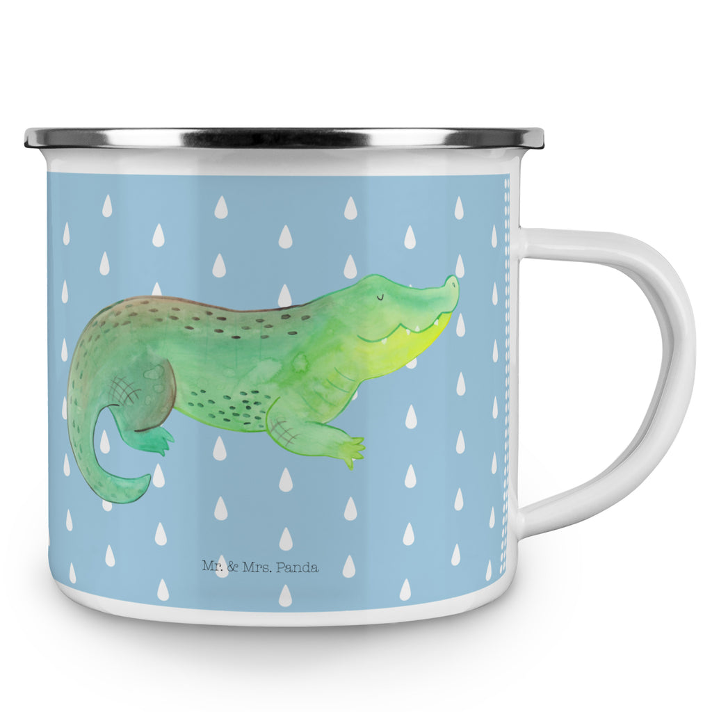 Camping Emaille Tasse Krokodil Campingtasse, Trinkbecher, Metalltasse, Outdoor Tasse, Emaille Trinkbecher, Blechtasse Outdoor, Emaille Campingbecher, Edelstahl Trinkbecher, Metalltasse für Camping, Kaffee Blechtasse, Camping Tasse Metall, Meerestiere, Meer, Urlaub, Krokodil, Krokodile, verrückt sein, spontan sein, Abenteuerlust, Reiselust, Freundin, beste Freundin, Lieblingsmensch