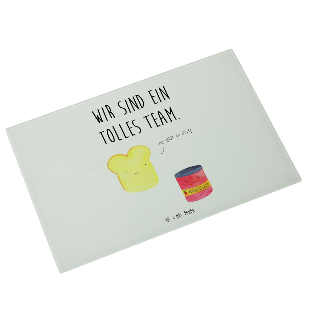Medium Glas Schneidbrett Toast & Marmelade Glasschneidebrett, Schneidebrett, Tiermotive, Gute Laune, lustige Sprüche, Tiere, Toast, Marmelade, Dreamteam, süße Postkarte, süß, Küche Deko, Küche Spruch, Frühstück Einladung, Brot, Toastbrot