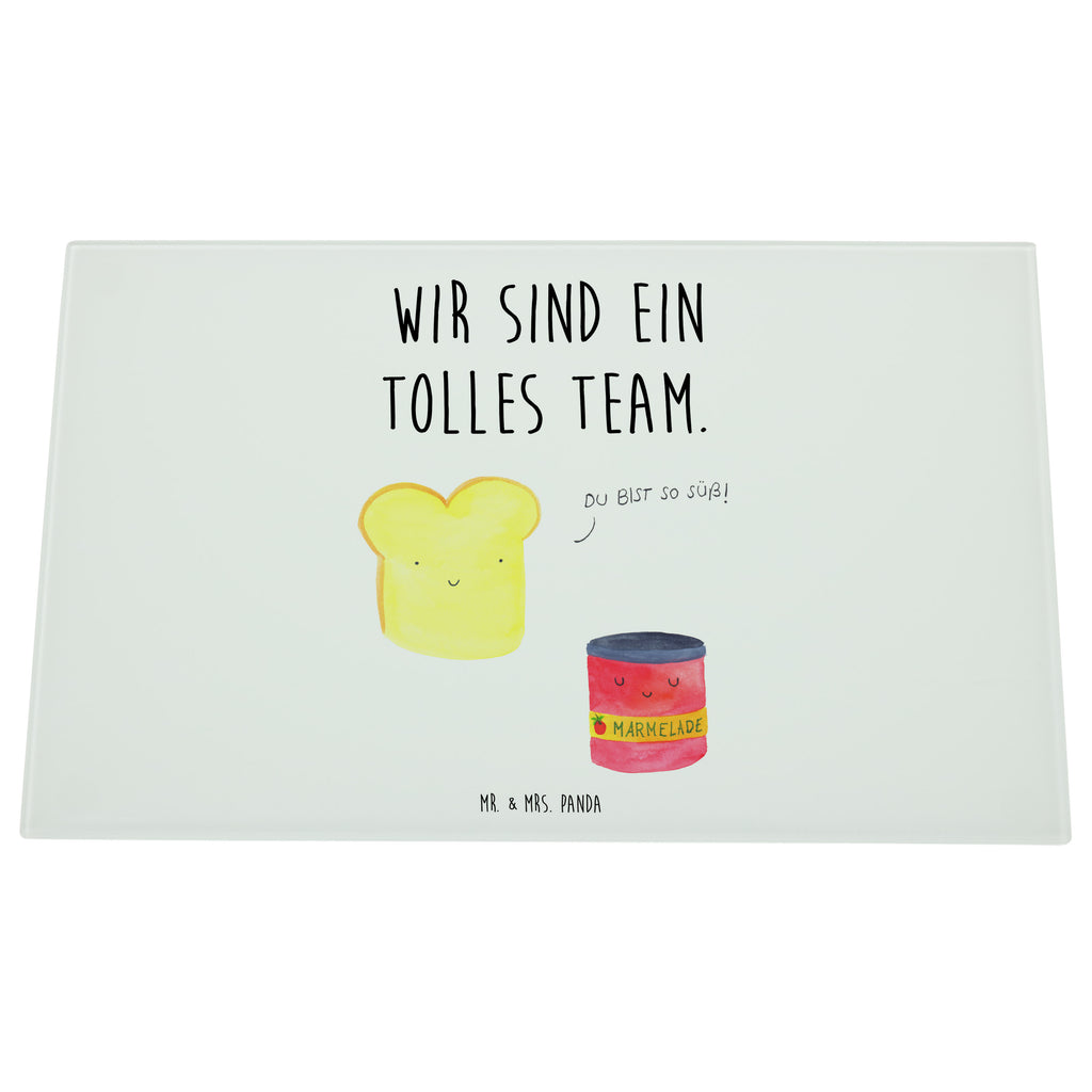 Medium Glas Schneidbrett Toast & Marmelade Glasschneidebrett, Schneidebrett, Tiermotive, Gute Laune, lustige Sprüche, Tiere, Toast, Marmelade, Dreamteam, süße Postkarte, süß, Küche Deko, Küche Spruch, Frühstück Einladung, Brot, Toastbrot