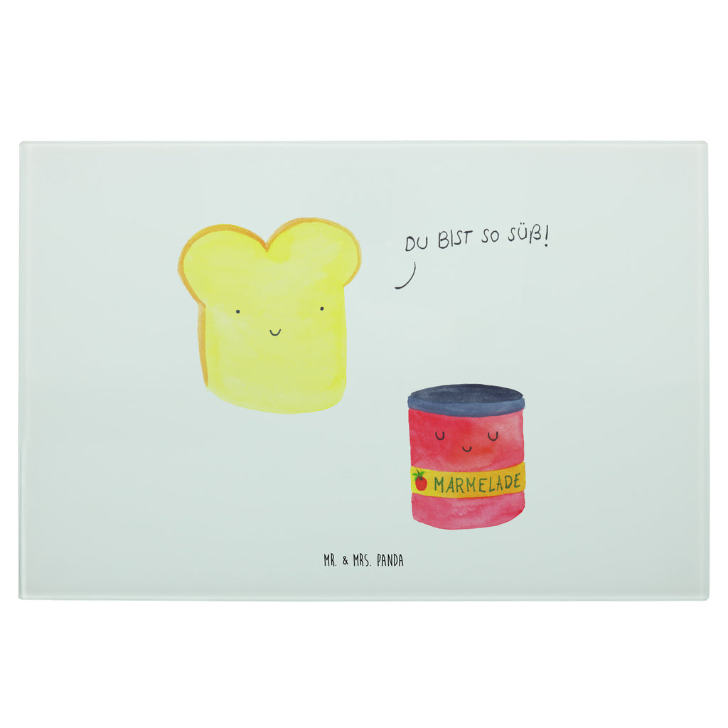 Medium Glas Schneidbrett Toast & Marmelade Glasschneidebrett, Schneidebrett, Tiermotive, Gute Laune, lustige Sprüche, Tiere, Toast, Marmelade, Dreamteam, süße Postkarte, süß, Küche Deko, Küche Spruch, Frühstück Einladung, Brot, Toastbrot