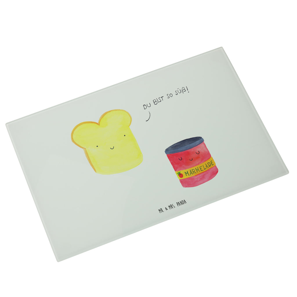 Medium Glas Schneidbrett Toast & Marmelade Glasschneidebrett, Schneidebrett, Tiermotive, Gute Laune, lustige Sprüche, Tiere, Toast, Marmelade, Dreamteam, süße Postkarte, süß, Küche Deko, Küche Spruch, Frühstück Einladung, Brot, Toastbrot