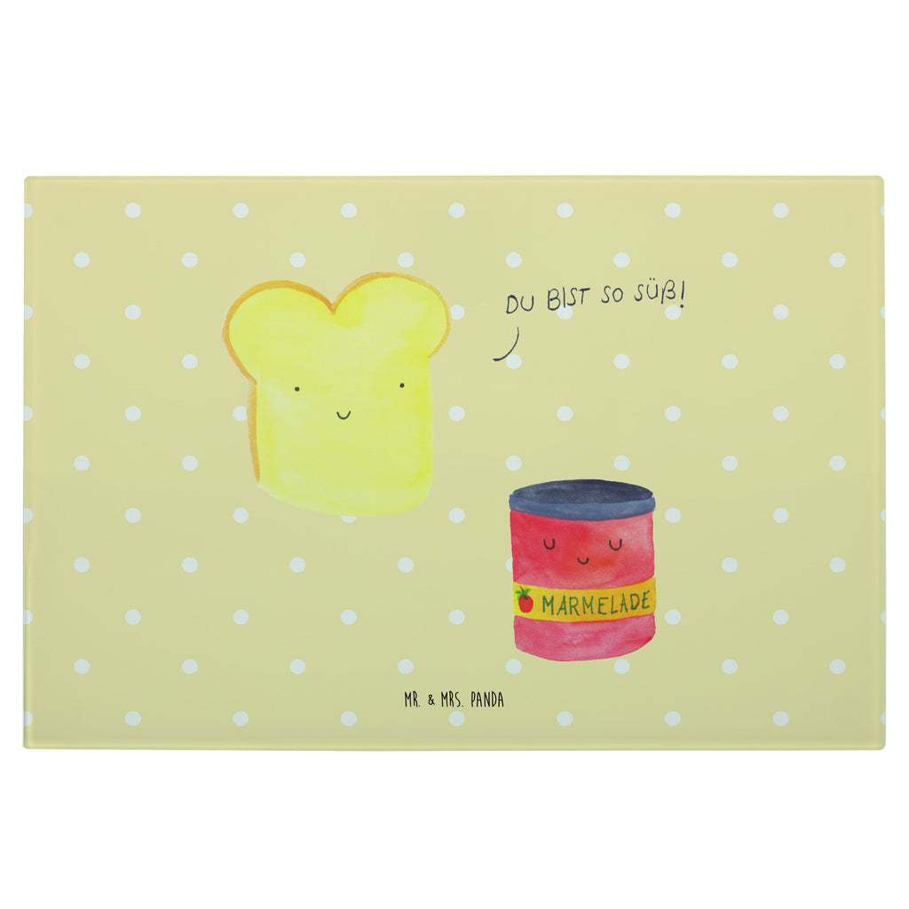 Medium Glas Schneidbrett Toast & Marmelade Glasschneidebrett, Schneidebrett, Tiermotive, Gute Laune, lustige Sprüche, Tiere, Toast, Marmelade, Dreamteam, süße Postkarte, süß, Küche Deko, Küche Spruch, Frühstück Einladung, Brot, Toastbrot