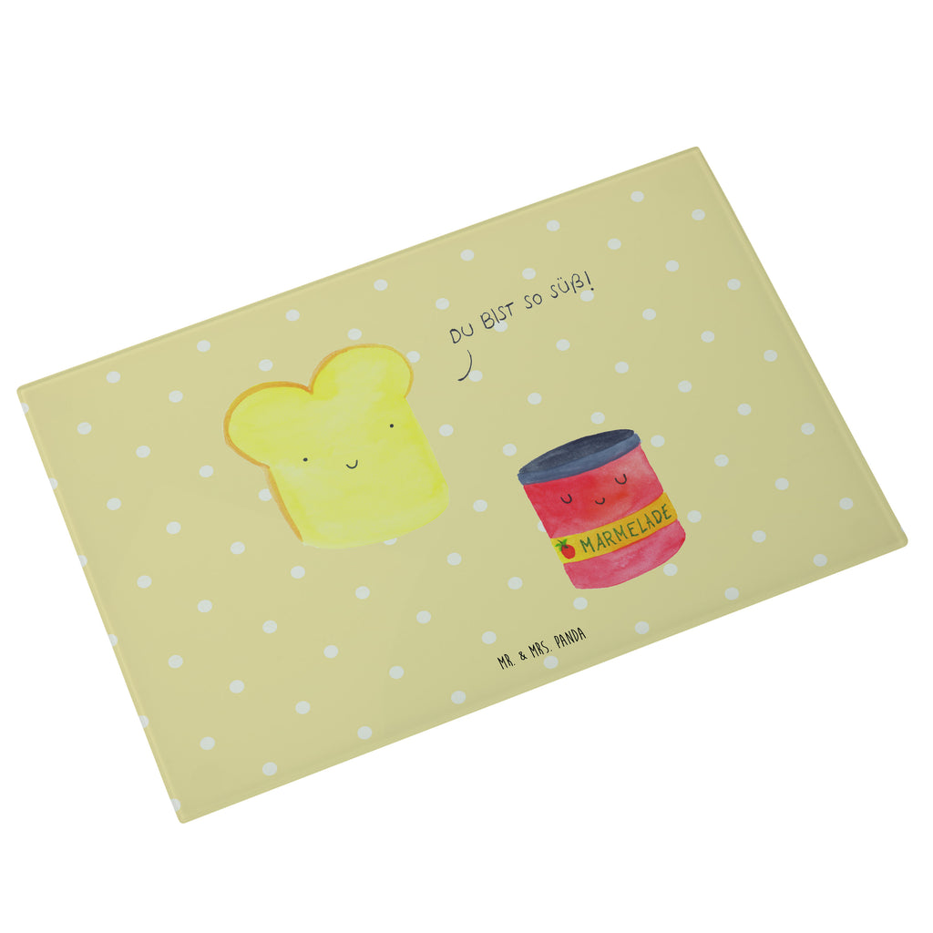 Medium Glas Schneidbrett Toast & Marmelade Glasschneidebrett, Schneidebrett, Tiermotive, Gute Laune, lustige Sprüche, Tiere, Toast, Marmelade, Dreamteam, süße Postkarte, süß, Küche Deko, Küche Spruch, Frühstück Einladung, Brot, Toastbrot