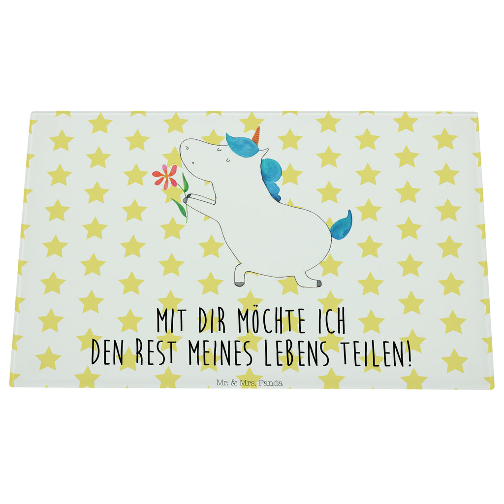 Medium Glas Schneidbrett Einhorn Blume Glasschneidebrett, Schneidebrett, Einhorn, Einhörner, Einhorn Deko, Pegasus, Unicorn, Liebe, Liebesbeweis, Antrag, Heiratsantrag, Verlobung, Ehepaar, Pärchen, Partner, Freund, Freundin, Ehe, heiraten
