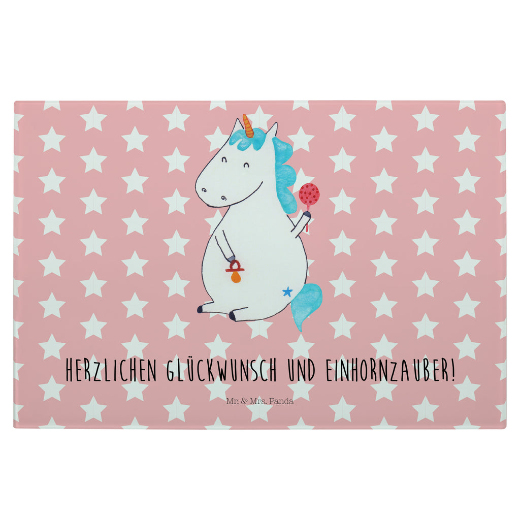 Medium Glas Schneidbrett Einhorn Baby Glasschneidebrett, Schneidebrett, Einhorn, Einhörner, Einhorn Deko, Pegasus, Unicorn, Mutter, Geburt, Geburtstag, erstes Kind, Baby, Babyglück, Nachwuchs, Eltern, Party, Kind, Schnuller