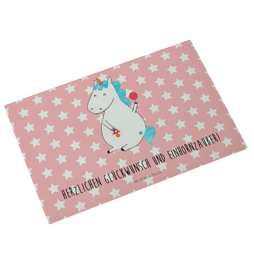 Medium Glas Schneidbrett Einhorn Baby Glasschneidebrett, Schneidebrett, Einhorn, Einhörner, Einhorn Deko, Pegasus, Unicorn, Mutter, Geburt, Geburtstag, erstes Kind, Baby, Babyglück, Nachwuchs, Eltern, Party, Kind, Schnuller