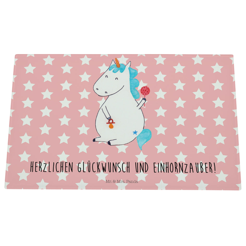 Medium Glas Schneidbrett Einhorn Baby Glasschneidebrett, Schneidebrett, Einhorn, Einhörner, Einhorn Deko, Pegasus, Unicorn, Mutter, Geburt, Geburtstag, erstes Kind, Baby, Babyglück, Nachwuchs, Eltern, Party, Kind, Schnuller