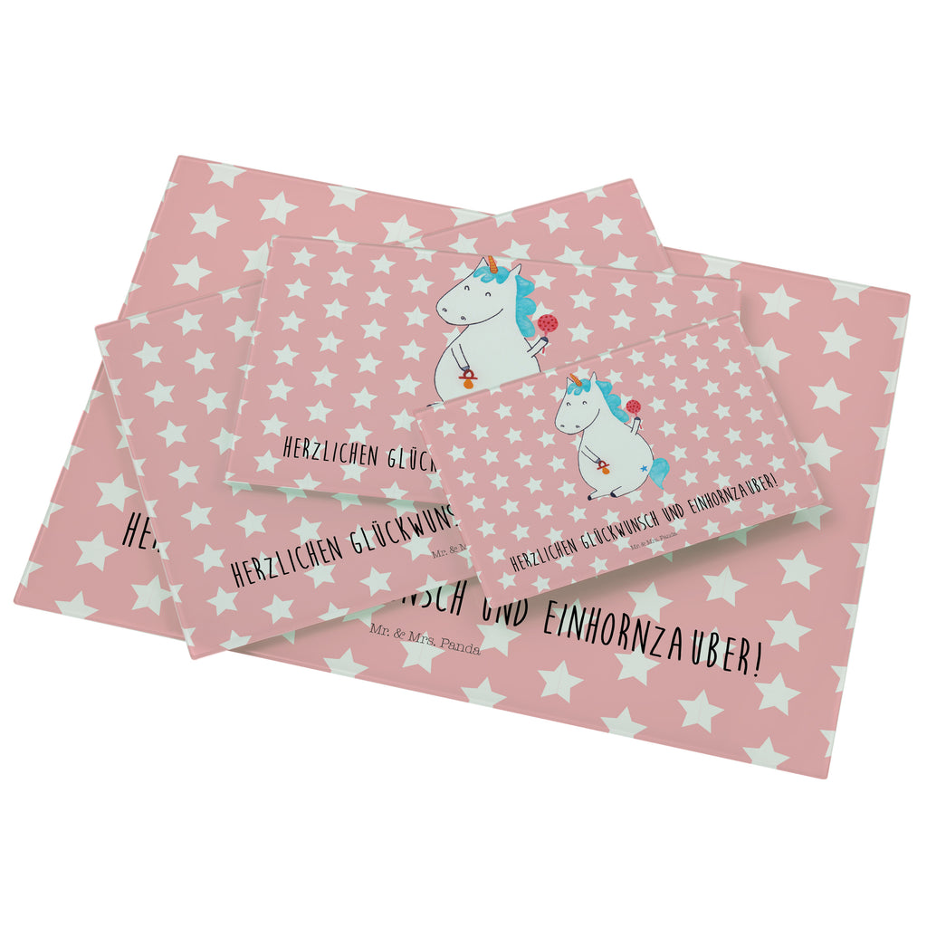 Medium Glas Schneidbrett Einhorn Baby Glasschneidebrett, Schneidebrett, Einhorn, Einhörner, Einhorn Deko, Pegasus, Unicorn, Mutter, Geburt, Geburtstag, erstes Kind, Baby, Babyglück, Nachwuchs, Eltern, Party, Kind, Schnuller