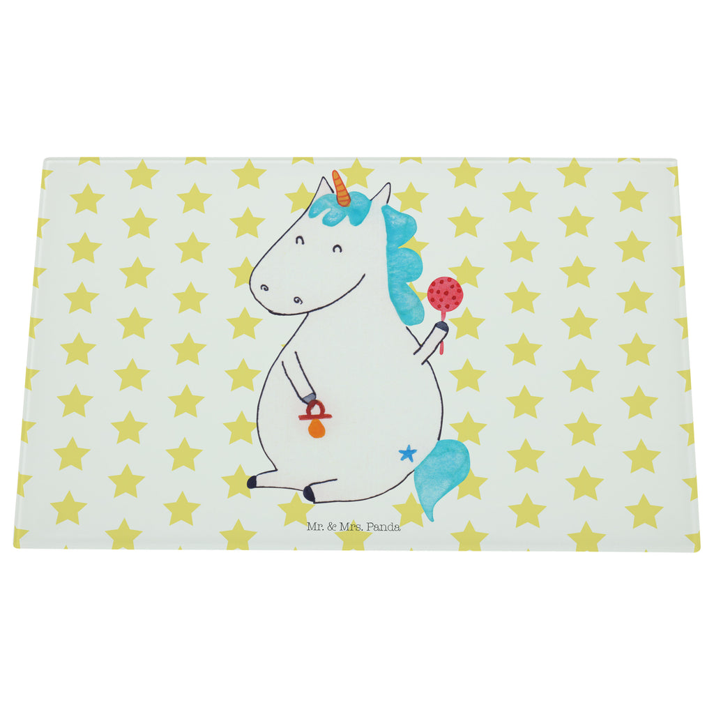 Medium Glas Schneidbrett Einhorn Baby Glasschneidebrett, Schneidebrett, Einhorn, Einhörner, Einhorn Deko, Pegasus, Unicorn, Mutter, Geburt, Geburtstag, erstes Kind, Baby, Babyglück, Nachwuchs, Eltern, Party, Kind, Schnuller