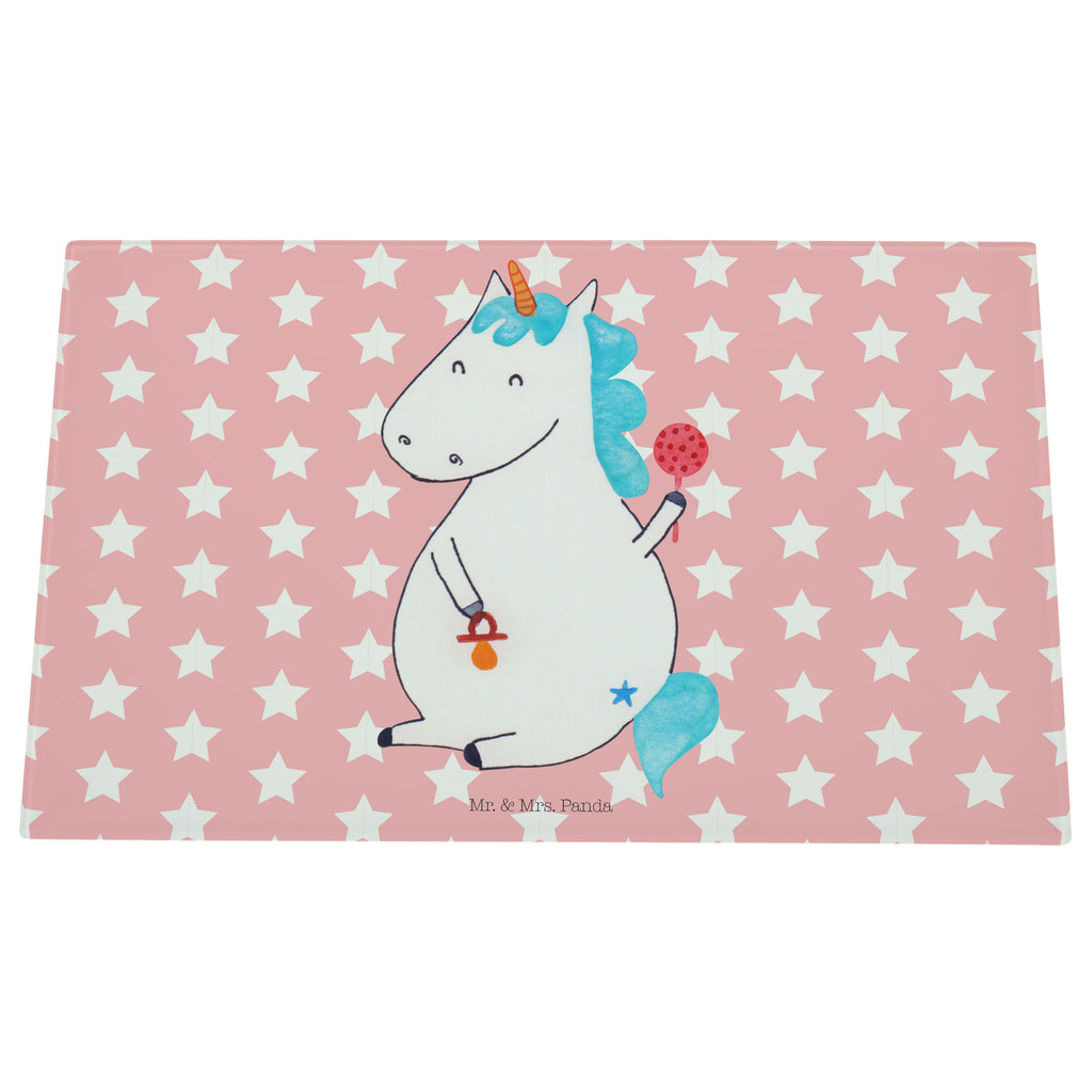 Medium Glas Schneidbrett Einhorn Baby Glasschneidebrett, Schneidebrett, Einhorn, Einhörner, Einhorn Deko, Pegasus, Unicorn, Mutter, Geburt, Geburtstag, erstes Kind, Baby, Babyglück, Nachwuchs, Eltern, Party, Kind, Schnuller