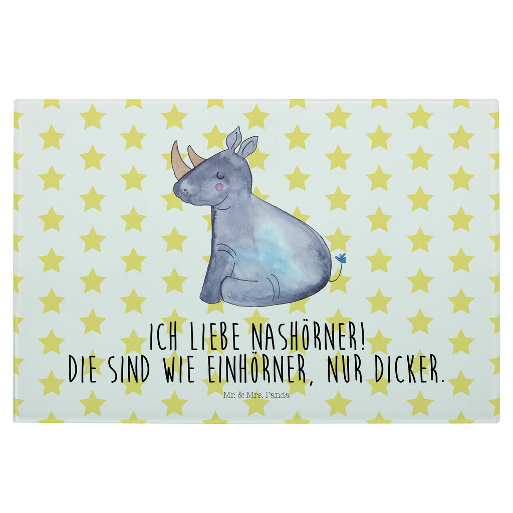 Medium Glas Schneidbrett Einhorn Nashorn Glasschneidebrett, Schneidebrett, Einhorn, Einhörner, Einhorn Deko, Pegasus, Unicorn, Regenbogen, witzig, lustig, Zoo, Glitzer, Einhornpower, Erwachsenwerden, Nashorn, Nashörner