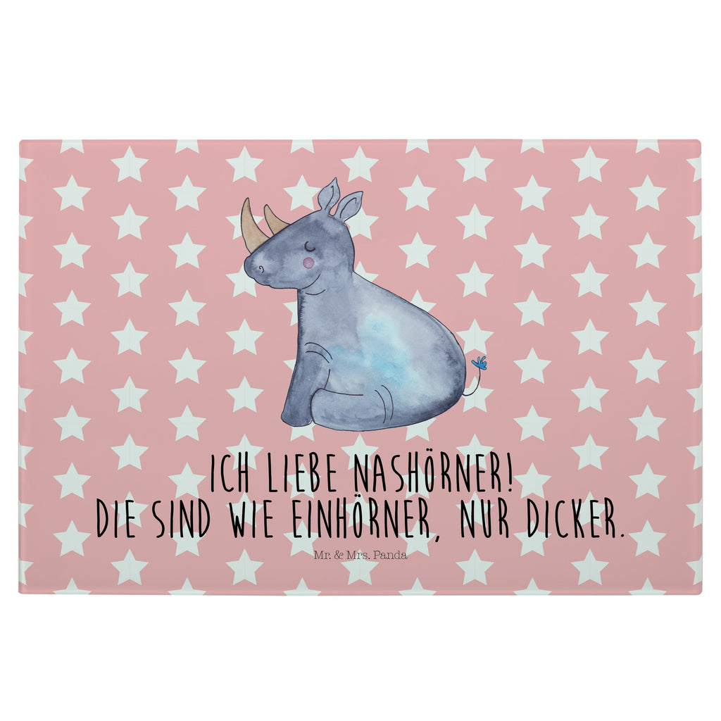 Medium Glas Schneidbrett Einhorn Nashorn Glasschneidebrett, Schneidebrett, Einhorn, Einhörner, Einhorn Deko, Pegasus, Unicorn, Regenbogen, witzig, lustig, Zoo, Glitzer, Einhornpower, Erwachsenwerden, Nashorn, Nashörner