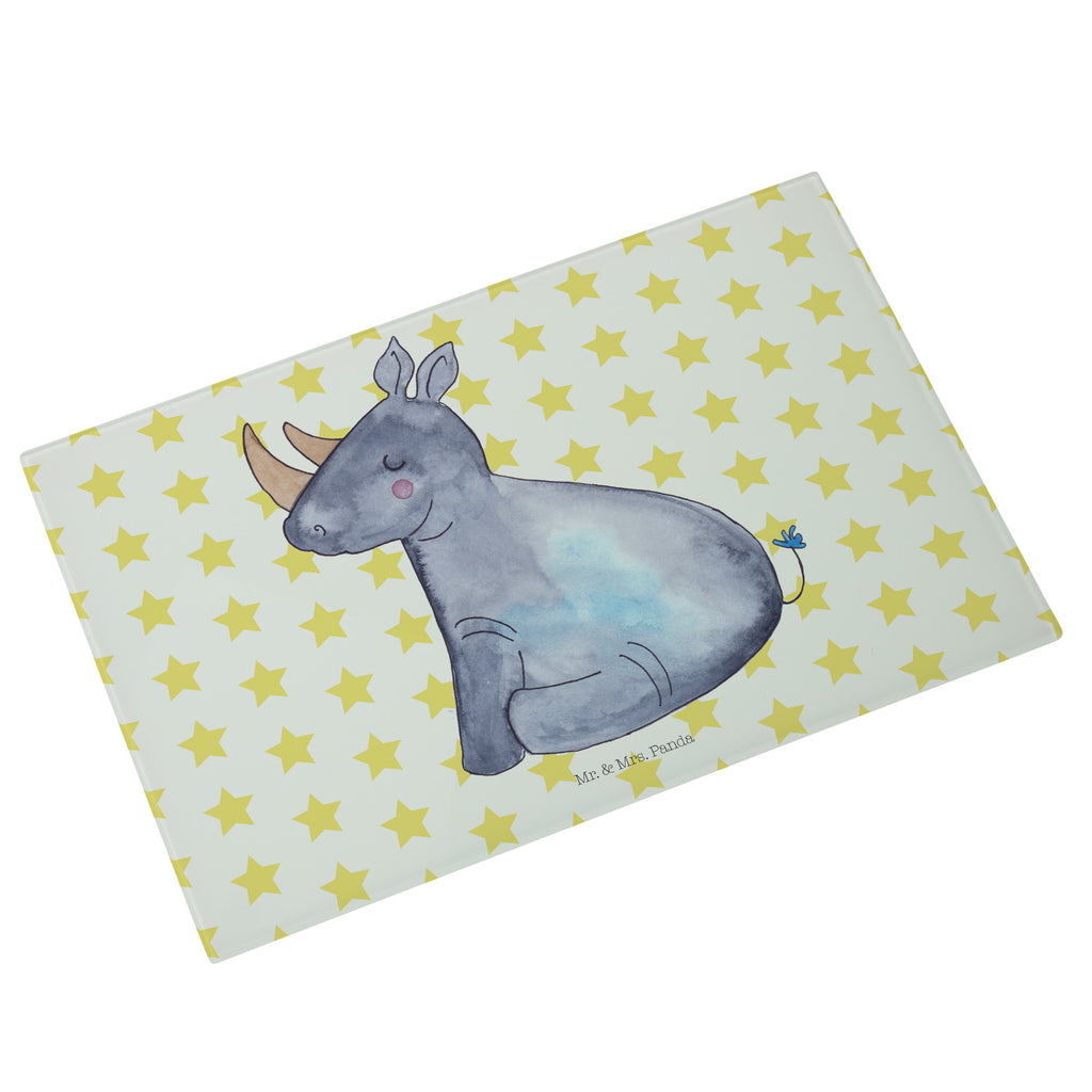 Medium Glas Schneidbrett Einhorn Nashorn Glasschneidebrett, Schneidebrett, Einhorn, Einhörner, Einhorn Deko, Pegasus, Unicorn, Regenbogen, witzig, lustig, Zoo, Glitzer, Einhornpower, Erwachsenwerden, Nashorn, Nashörner
