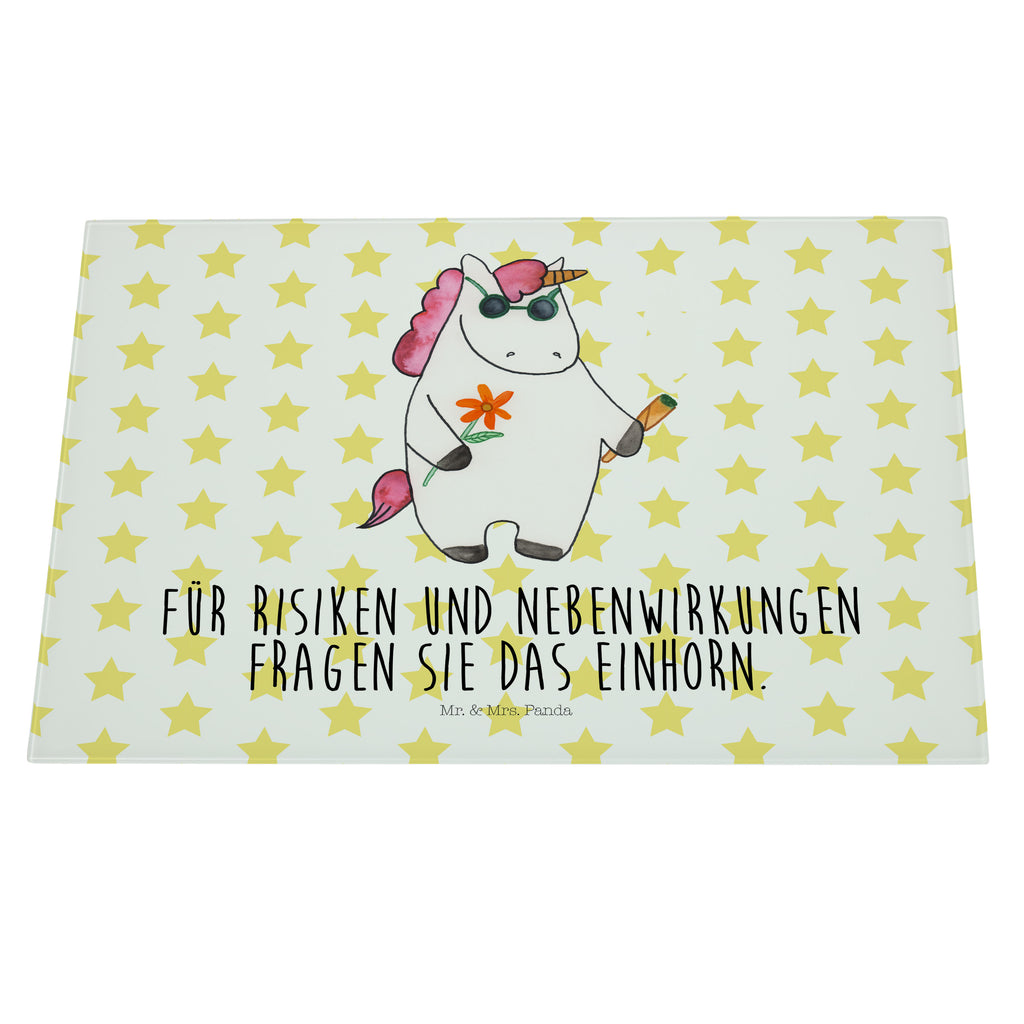 XL Glas Schneidbrett Einhorn Woodstock Glasschneidebrett, Schneidebrett, Frühstücksbrett, Küche, Einhorn, Einhörner, Einhorn Deko, Pegasus, Unicorn, Kiffen, Joint, Zigarette, Alkohol, Party, Spaß. lustig, witzig, Woodstock