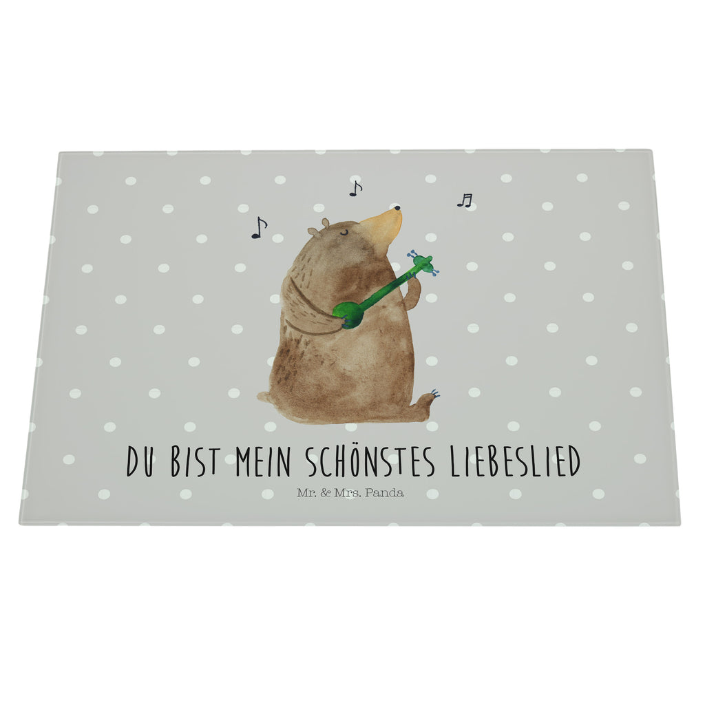 XL Glas Schneidbrett Bär Lied Glasschneidebrett, Schneidebrett, Frühstücksbrett, Küche, Bär, Teddy, Teddybär, Bärchen, Bear, Liebeslied, Lied, Song, Valentinstag, Valentine, Geschenk, Partner, Liebe, Freundin, Frau, Herz, Spruch
