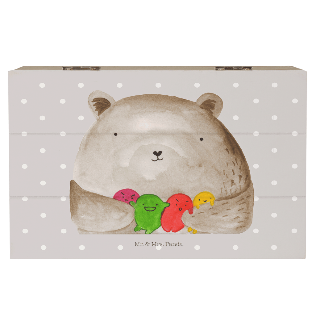 Holzkiste Bär Gefühl Holzkiste, Kiste, Schatzkiste, Truhe, Schatulle, XXL, Erinnerungsbox, Erinnerungskiste, Dekokiste, Aufbewahrungsbox, Bär, Teddy, Teddybär, Wahnsinn, Verrückt, Durchgedreht