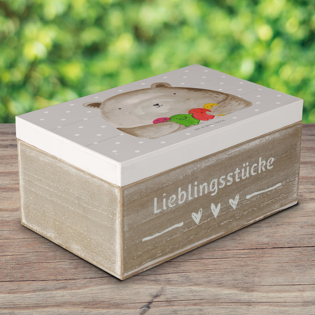 Holzkiste Bär Gefühl Holzkiste, Kiste, Schatzkiste, Truhe, Schatulle, XXL, Erinnerungsbox, Erinnerungskiste, Dekokiste, Aufbewahrungsbox, Bär, Teddy, Teddybär, Wahnsinn, Verrückt, Durchgedreht