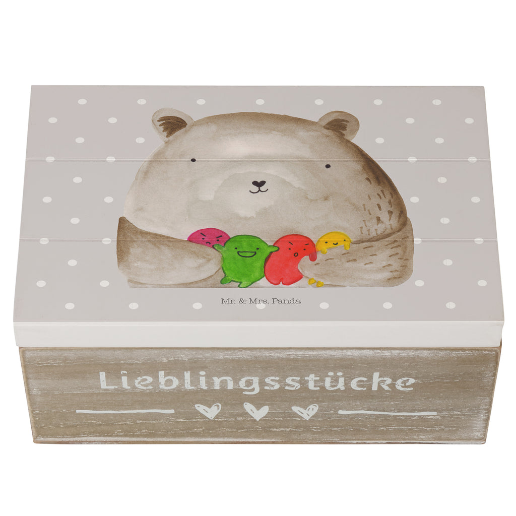 Holzkiste Bär Gefühl Holzkiste, Kiste, Schatzkiste, Truhe, Schatulle, XXL, Erinnerungsbox, Erinnerungskiste, Dekokiste, Aufbewahrungsbox, Bär, Teddy, Teddybär, Wahnsinn, Verrückt, Durchgedreht