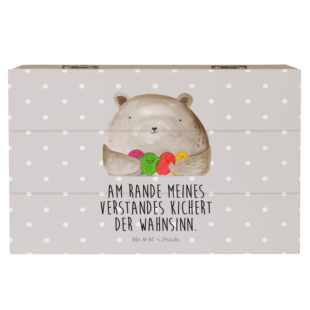 Holzkiste Bär Gefühl Holzkiste, Kiste, Schatzkiste, Truhe, Schatulle, XXL, Erinnerungsbox, Erinnerungskiste, Dekokiste, Aufbewahrungsbox, Bär, Teddy, Teddybär, Wahnsinn, Verrückt, Durchgedreht