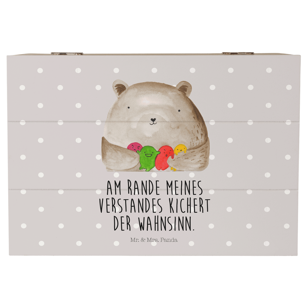 Holzkiste Bär Gefühl Holzkiste, Kiste, Schatzkiste, Truhe, Schatulle, XXL, Erinnerungsbox, Erinnerungskiste, Dekokiste, Aufbewahrungsbox, Bär, Teddy, Teddybär, Wahnsinn, Verrückt, Durchgedreht
