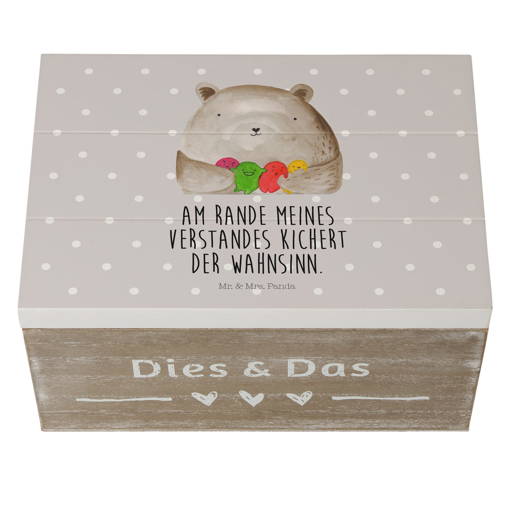 Holzkiste Bär Gefühl Holzkiste, Kiste, Schatzkiste, Truhe, Schatulle, XXL, Erinnerungsbox, Erinnerungskiste, Dekokiste, Aufbewahrungsbox, Bär, Teddy, Teddybär, Wahnsinn, Verrückt, Durchgedreht
