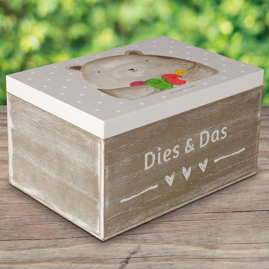 Holzkiste Bär Gefühl Holzkiste, Kiste, Schatzkiste, Truhe, Schatulle, XXL, Erinnerungsbox, Erinnerungskiste, Dekokiste, Aufbewahrungsbox, Bär, Teddy, Teddybär, Wahnsinn, Verrückt, Durchgedreht