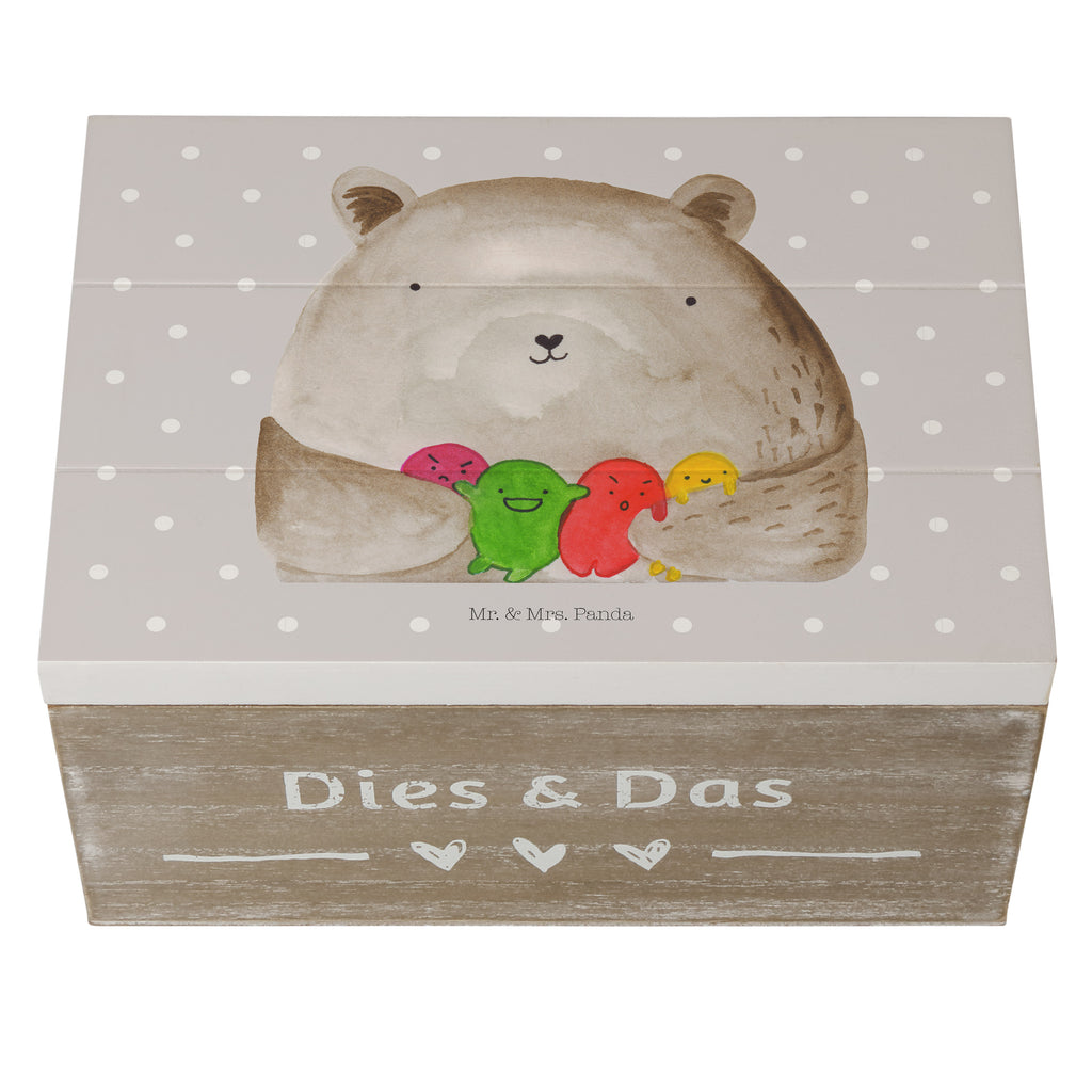 Holzkiste Bär Gefühl Holzkiste, Kiste, Schatzkiste, Truhe, Schatulle, XXL, Erinnerungsbox, Erinnerungskiste, Dekokiste, Aufbewahrungsbox, Bär, Teddy, Teddybär, Wahnsinn, Verrückt, Durchgedreht