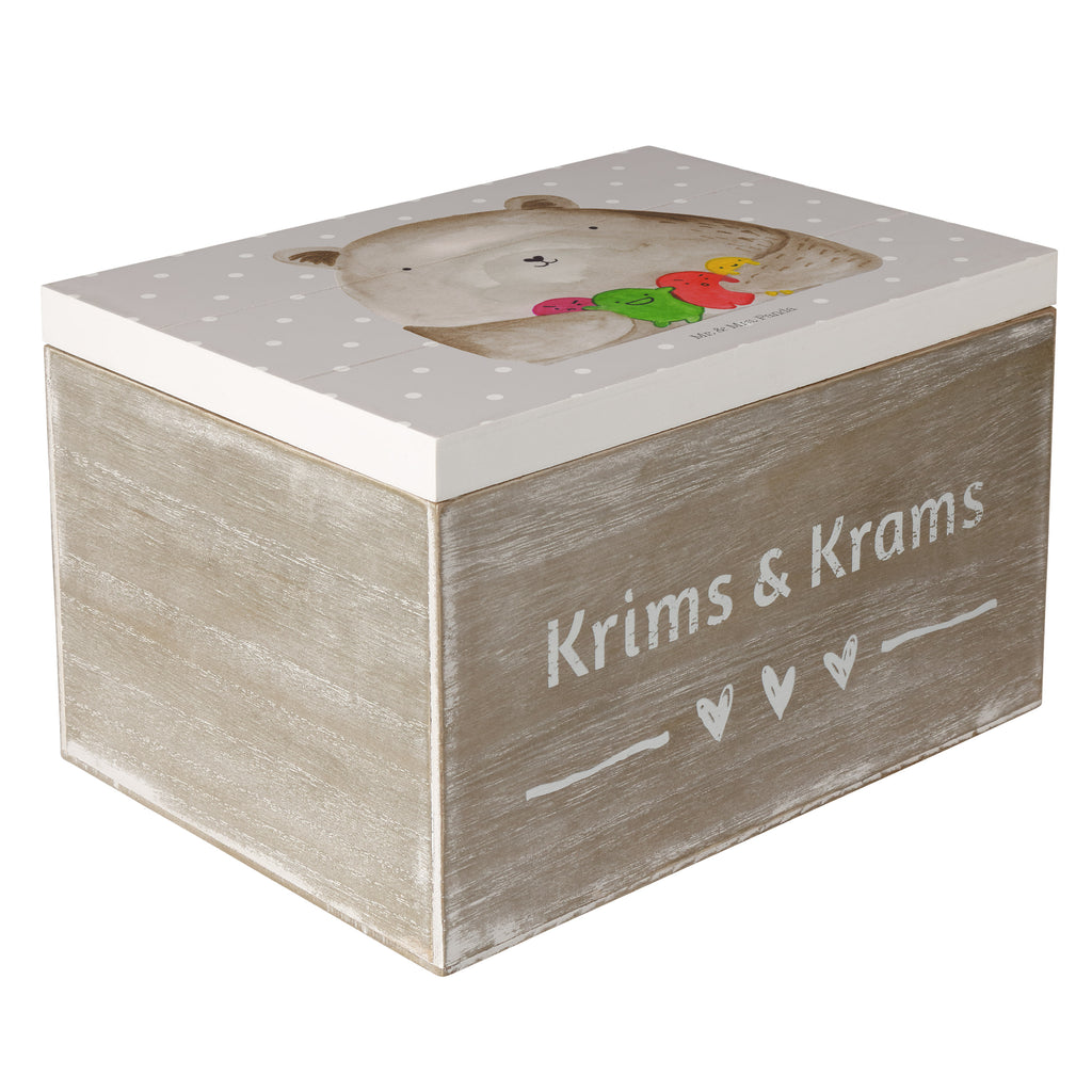 Holzkiste Bär Gefühl Holzkiste, Kiste, Schatzkiste, Truhe, Schatulle, XXL, Erinnerungsbox, Erinnerungskiste, Dekokiste, Aufbewahrungsbox, Bär, Teddy, Teddybär, Wahnsinn, Verrückt, Durchgedreht