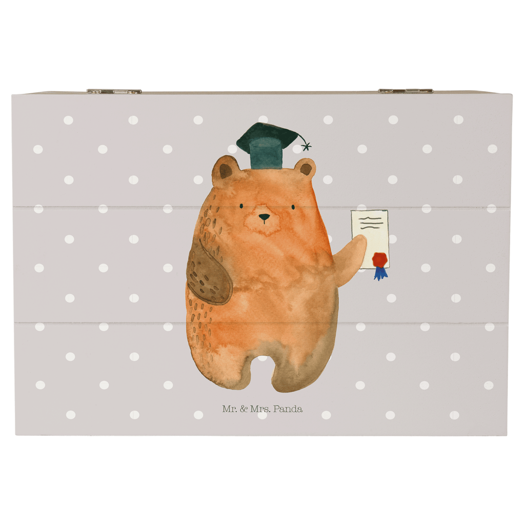 Holzkiste Prüfungsbär Holzkiste, Kiste, Schatzkiste, Truhe, Schatulle, XXL, Erinnerungsbox, Erinnerungskiste, Dekokiste, Aufbewahrungsbox, Bär, Teddy, Teddybär, Abitur, Prüfungen, Prüfung bestanden, Abschluss, Zeugnis, Abschlusszeugnis