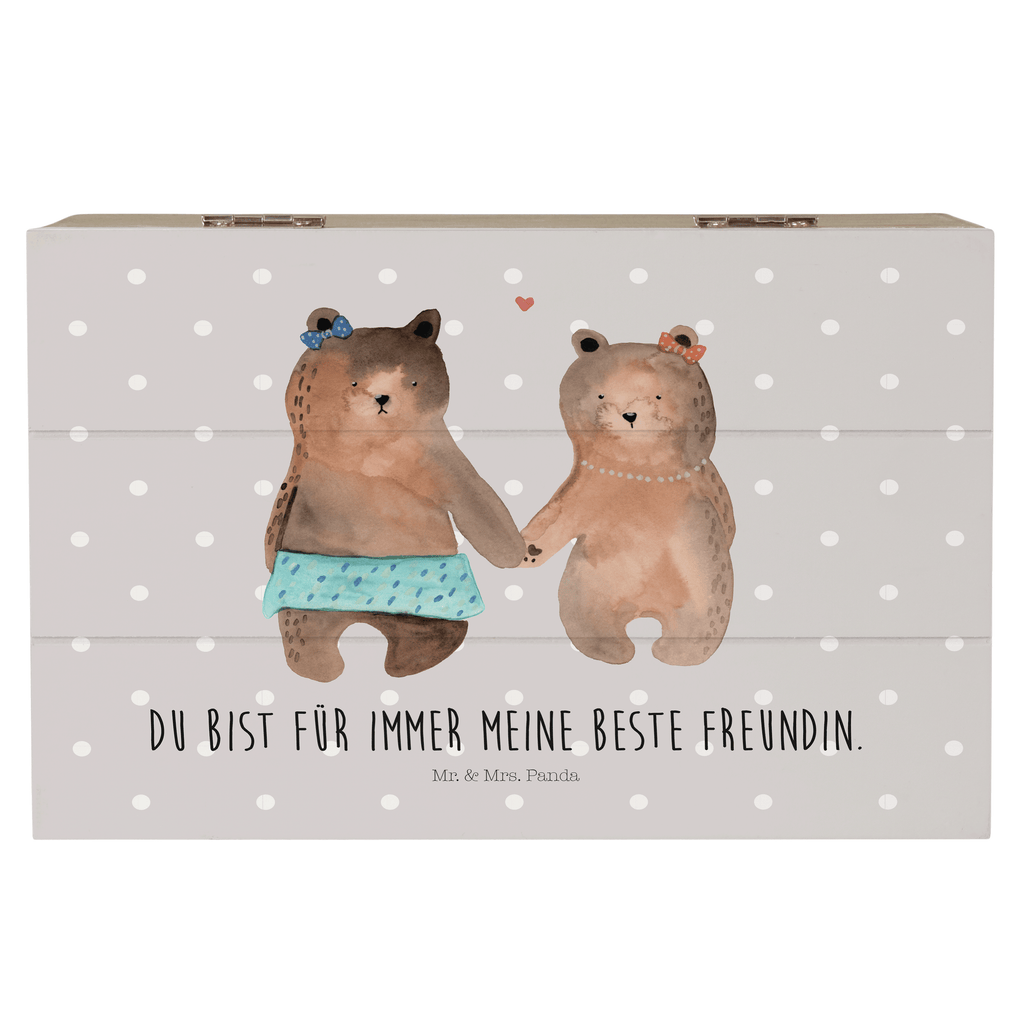 Holzkiste Bär Freundin Holzkiste, Kiste, Schatzkiste, Truhe, Schatulle, XXL, Erinnerungsbox, Erinnerungskiste, Dekokiste, Aufbewahrungsbox, Bär, Teddy, Teddybär, Bär Freundin Beste Freund Liebe Liebesbeweis Verliebt Kumpel Kumpeliene