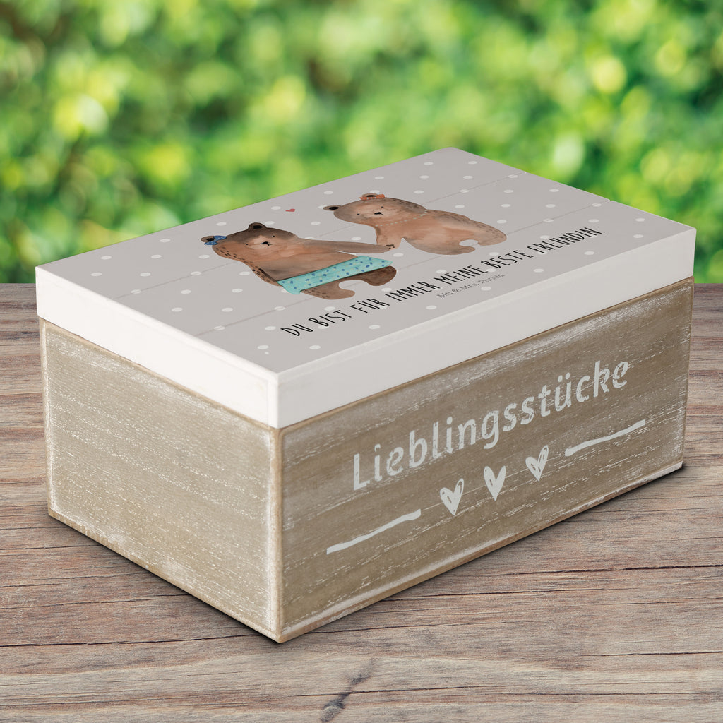 Holzkiste Bär Freundin Holzkiste, Kiste, Schatzkiste, Truhe, Schatulle, XXL, Erinnerungsbox, Erinnerungskiste, Dekokiste, Aufbewahrungsbox, Bär, Teddy, Teddybär, Bär Freundin Beste Freund Liebe Liebesbeweis Verliebt Kumpel Kumpeliene