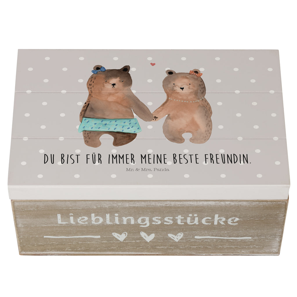 Holzkiste Bär Freundin Holzkiste, Kiste, Schatzkiste, Truhe, Schatulle, XXL, Erinnerungsbox, Erinnerungskiste, Dekokiste, Aufbewahrungsbox, Bär, Teddy, Teddybär, Bär Freundin Beste Freund Liebe Liebesbeweis Verliebt Kumpel Kumpeliene
